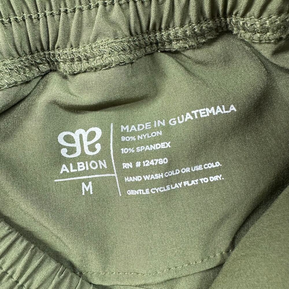 Albion Pants Womens Medium Green Olive Destination Jogger Athletic Sporty Travel - Picture 4 of 11